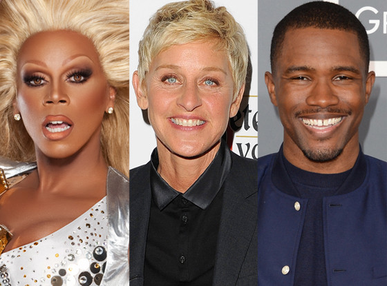 Frank Ocean, Rupaul, Ellen DeGeneres Frank Ocean, Rupaul, Ellen DeGeneres